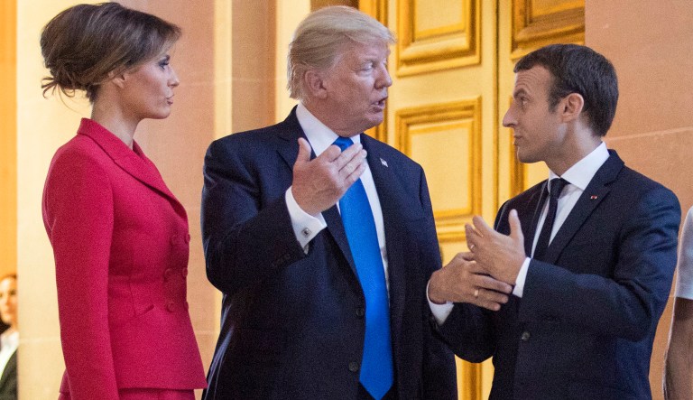 President Donald Trump and French President Emmanuel Macron will work to 