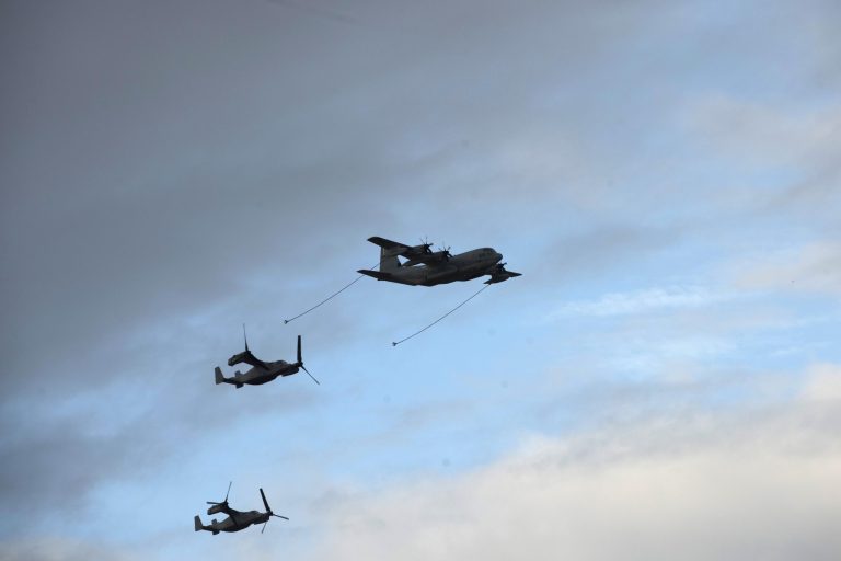 Capt. Jeff Davis said there is no communication between Russian and U.S. pilots, and that the Russians have not told American officials where they plan to strike. (AP Photo)