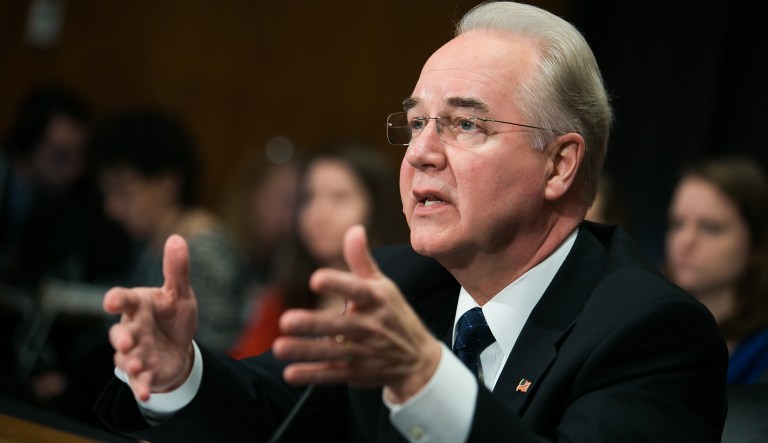 Health and Human Services Secretary Tom Price said the administration doesn't put much stock in the Congressional Budget Office's analysis. (Graeme Jennings/Examiner)