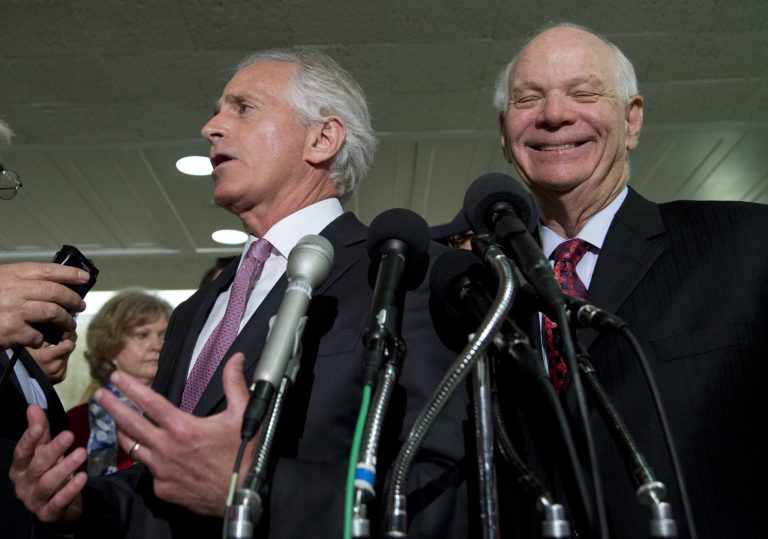 Corker and Cardin have been trying to work out a way to keep critics from upsetting the consensus on the bill. (AP)