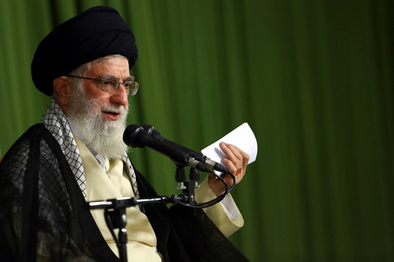 In this picture released by an official website of the office of the Iranian supreme leader, Supreme Leader Ayatollah Ali Khamenei speaks in a meeting with Iranian ambassadors in Tehran, Iran, Wednesday, Aug. 13, 2014. Khamenei on Wednesday dismissed the value of direct talks with the U.S., his first comments touching on meetings that officials from the Islamic Republic had with Americans dating back to secret talks that began in 2012. (AP Photo/Office of the Iranian Supreme Leader)