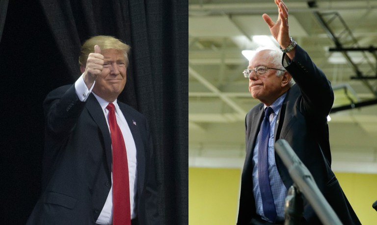 The lower classes have seen significantly slower income growth than the rich and the upper-middle class, a dynamic that a scholar suggested could cause resentment and might be behind the strong support for outsider political candidates such as Bernie Sanders and Donald Trump. (AP Photos)