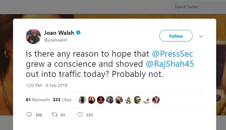 CNN contributor Joan Walsh tweeted the following joke on Thursday: 