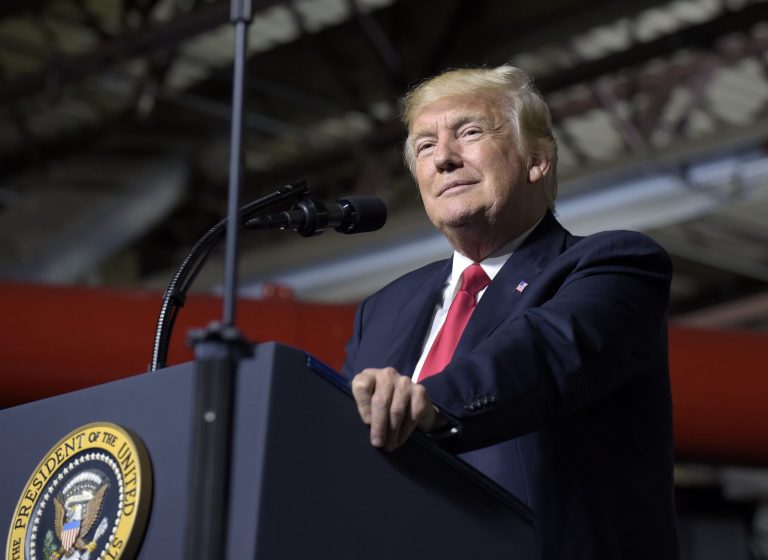 As President Trump has previously proposed privatizing air traffic control, it would appear that he supports the House version of the bill. (AP Photo/Susan Walsh)