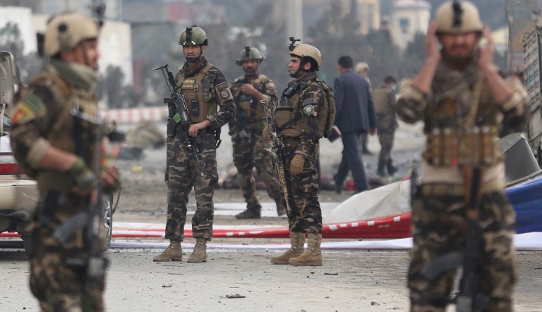 In this Oct. 31, 2018 photo, Afghan National Army soldiers participate in a live fire training exercise, at the Afghan Military Academy, in Kabul, Afghanistan. When U.S. forces and their Afghan allies rode into Kabul in November 2001 they were greeted as liberators. But after 17 years of war, the Taliban have retaken half the country, security is worse than itâs ever been, and many Afghans place the blame squarely on the Americans. The United States has lost more than 2,400 soldiers in its longest war and spent more than $900 billion on trying to stabilize the country. 