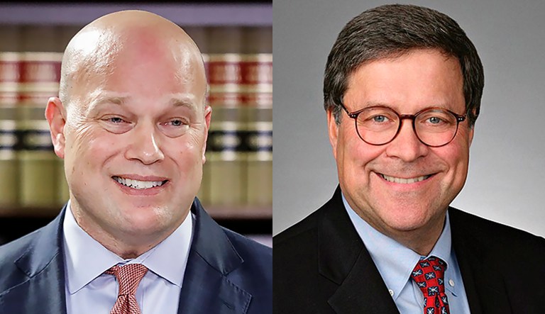Acting Attorney General Matthew Whitaker says newly appointed AG William Barr is a "law and order" choice.