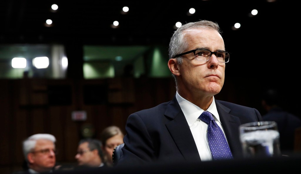 FBI: McCabe interviewed over media leak in 2017
