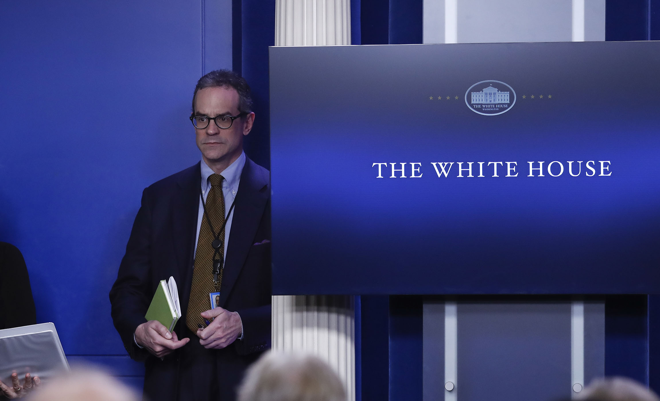 National Security Council spokesman Michael Anton leaving White House