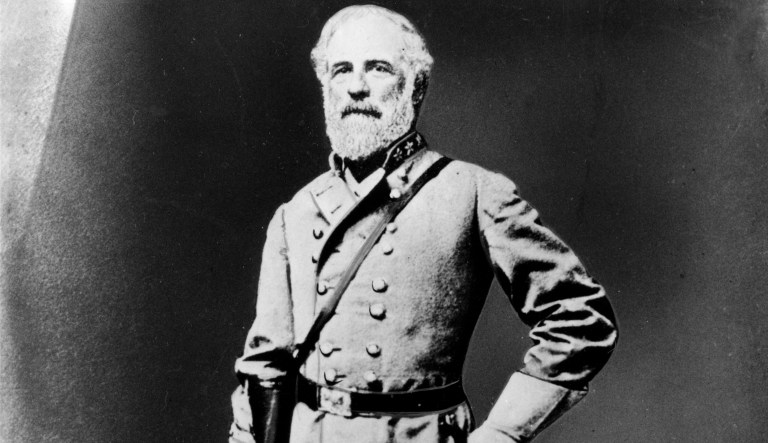 Confederate Gen. Robert E. Lee poses in his uniform during the American Civil War, 1861-65.