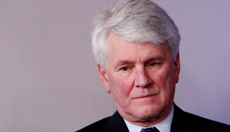 White House counsel Greg Craig appears at a press briefing.