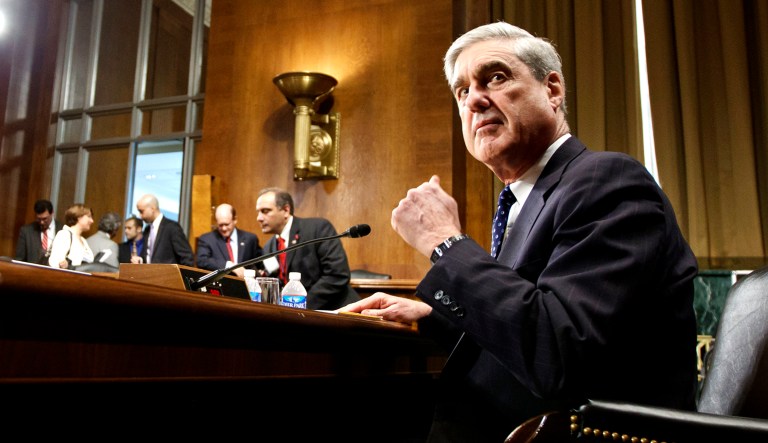 Robert Mueller appears at a hearing in D.C.