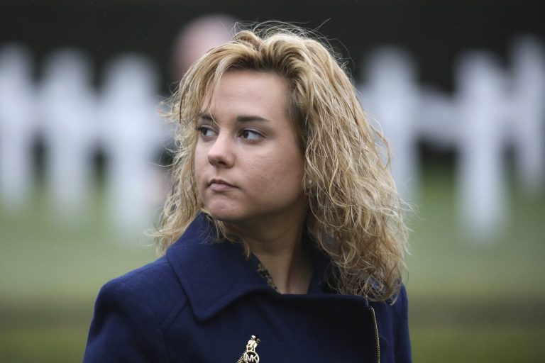 Charlotte Pence, daughter of United States Vice President Mike Pence, visits the Flanders Field American Cemetery and Memorial in Waregem, Belgium on Monday, Feb. 20, 2017. On Saturday, she married Navy aviator Henry Bond.
