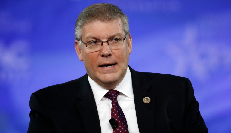 Rep. Barry Loudermilk, R-Ga., speaks at the Conservative Political Action Conference Feb. 24, 2017, in Oxon Hill, Md.
