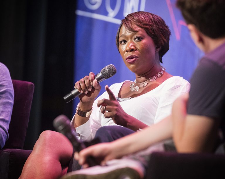 Joy Reid attends Politicon at The Pasadena Convention Center on Saturday, Aug. 29, 2017, in Pasadena, Calif.