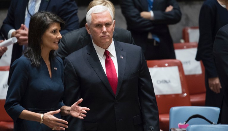 ‘No truth whatsoever’: Nikki Haley denies accusations that she’s gunning for Pence’s position