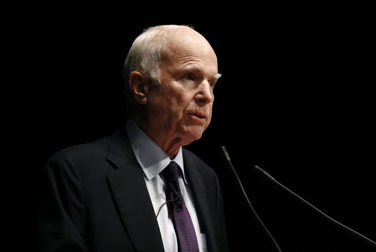 Sen. John McCain, R-Ariz., speaks at an event.