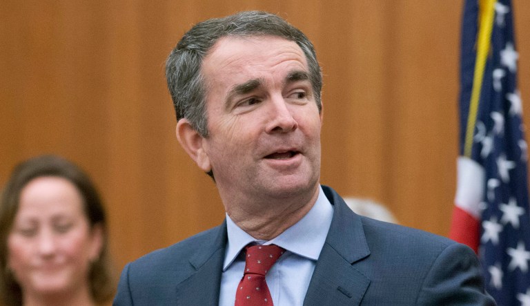 Ralph Northam speaks during a press conference.