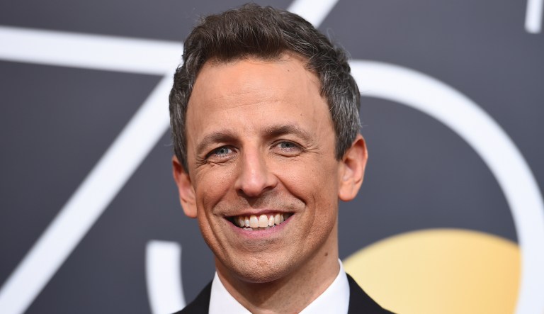 Seth Meyers’ new comedy special will include button to skip over Trump jokes