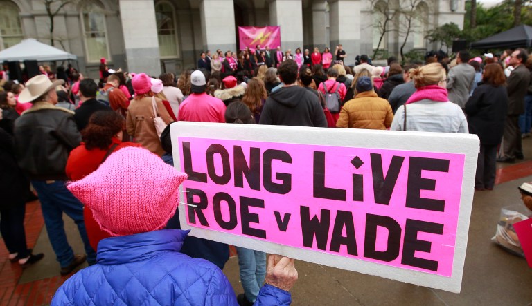 In this Jan. 22, 2018 file photo, supporters attend a rally held by Planned Parenthood, commemorating the 45th anniversary of the landmark Roe vs. Wade Supreme Court ruling at the Capitol in Sacramento, Calif.