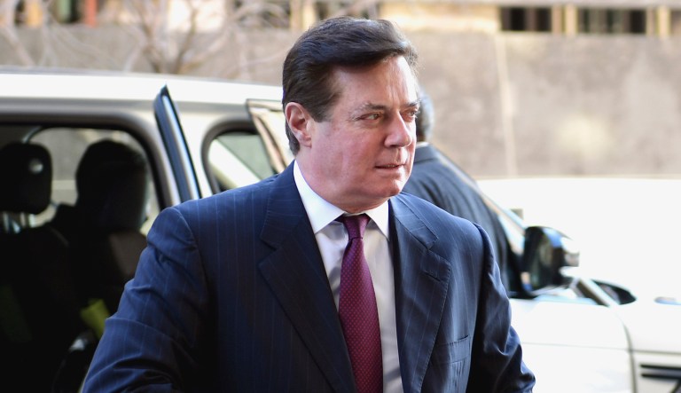 In this 2017 photo, former Trump campaign chairman Paul Manafort arrives at federal court in Washington.
