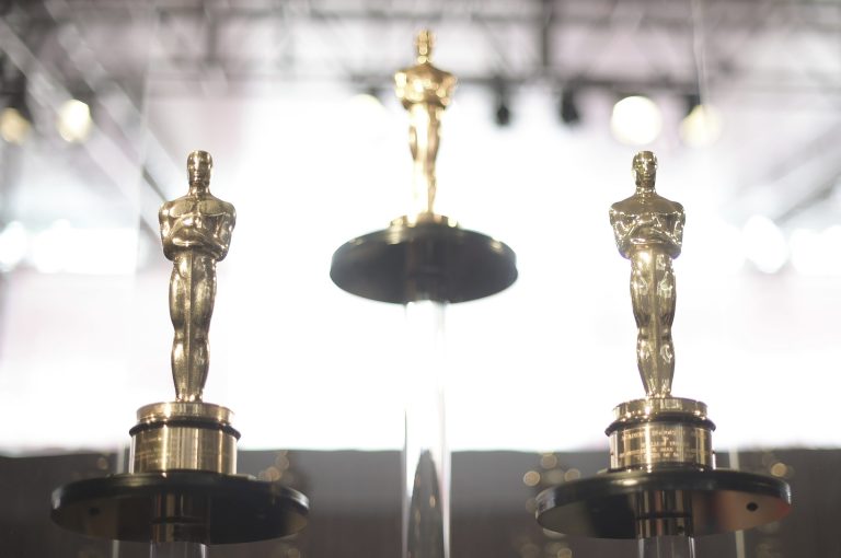 Oscar statues at the 90th Academy Awards Governors Ball Press Preview on March 1 in Los Angeles.