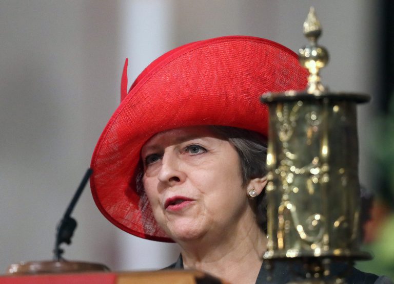 British Prime Minister Theresa May decried an unlawful use of force by the Russian state against the United Kingdom. (AP Photo/Kirsty Wigglesworth, pool)