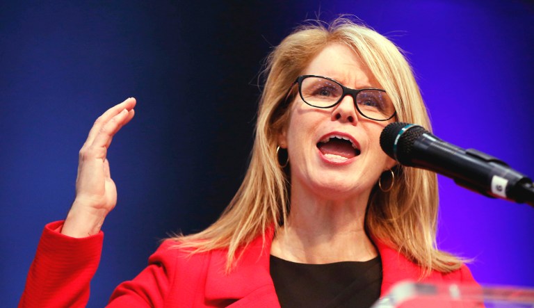 Mary Mayhew speaks at an event.
