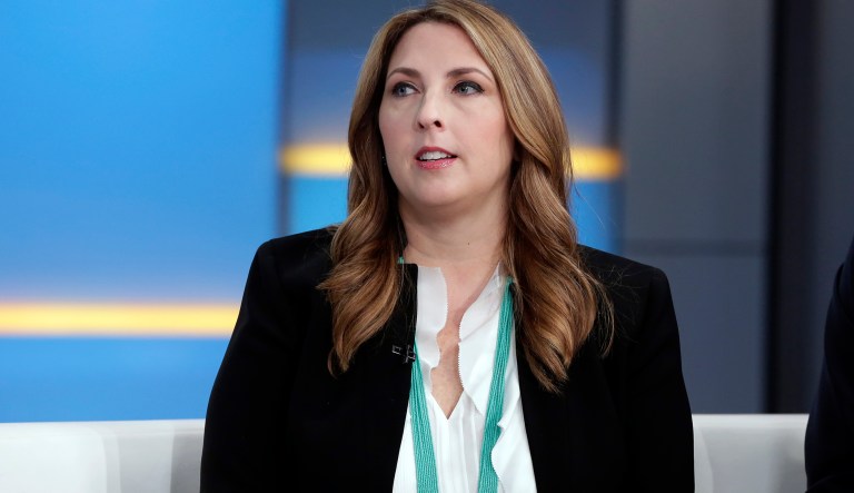 Chair of the Republican National Committee Ronna McDaniel appears on the "Fox & friends" television program in New York Thursday, May 24, 2018.