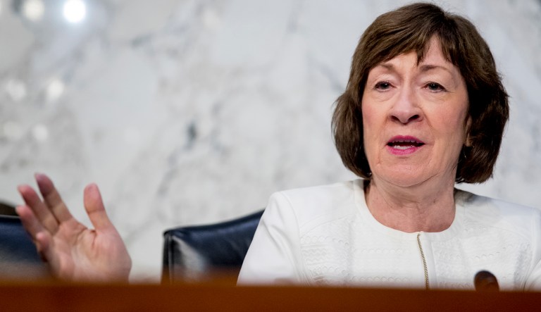 Sen. Susan Collins, R-Maine,Â speaks during a Senate Intelligence Committee hearing on 'Policy Response to Russian Interference in the 2016 U.S. Elections' on Capitol Hill, Wednesday, June 20, 2018, in Washington.