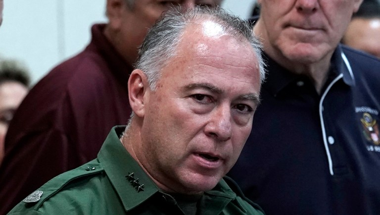 Rio Grande Valley Sector Chief Patrol Agent Manuel Padilla answers a question.