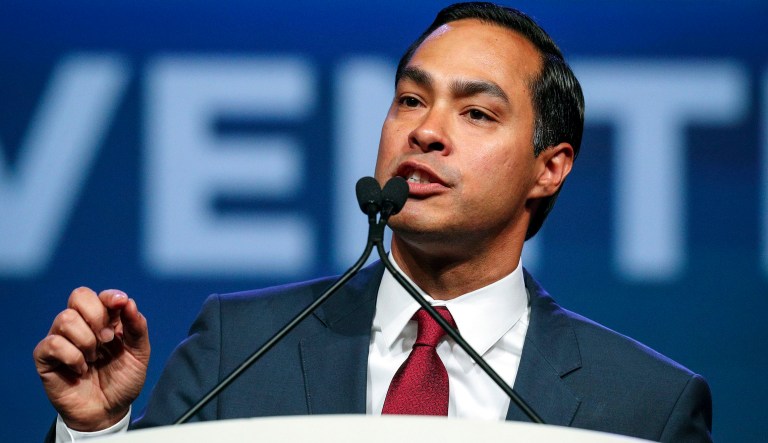 Julian Castro speaks at the start of the general session at the Texas Democratic Convention Friday, June 22, 2018, in Fort Worth, Texas.