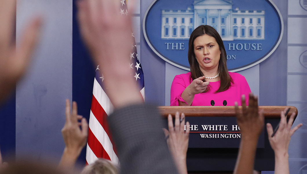 Sarah Sanders criticizes reporters chasing ’24-second news cycle’ on Twitter
