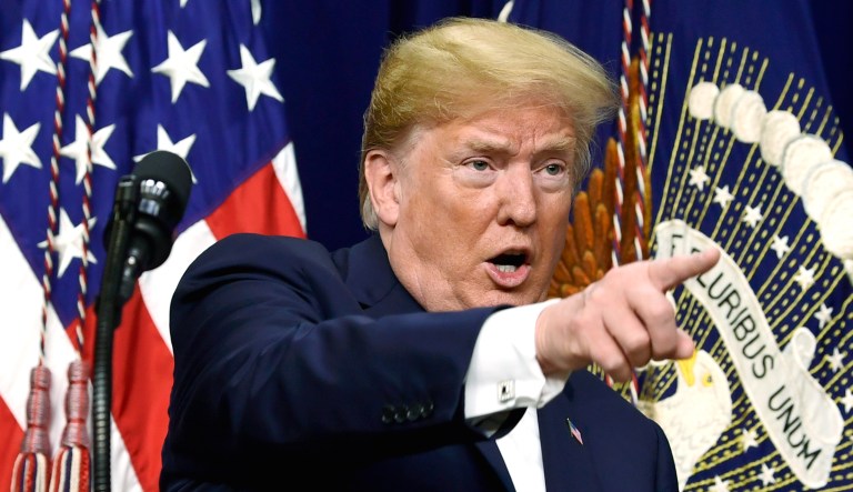 President Trump speaks at an event in D.C.