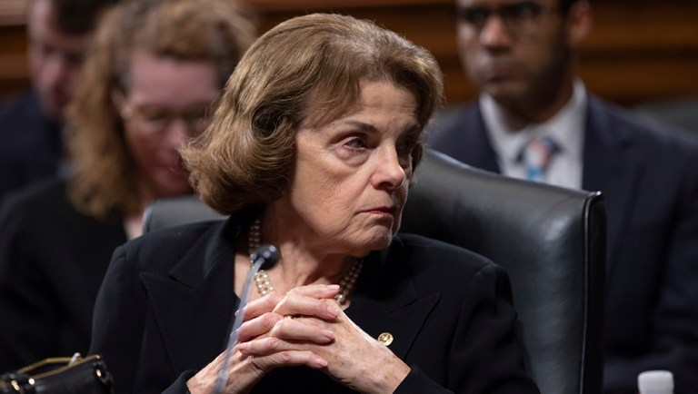 Sen. Dianne Feinstein, D-Calif., the Senate Judiciary Committee ranking member, listens during a markup on new federal judges, on Capitol Hill in Washington, Thursday, June 28, 2018. The Judiciary Committee oversees the confirmation process for presidential nominees to the Supreme Court.