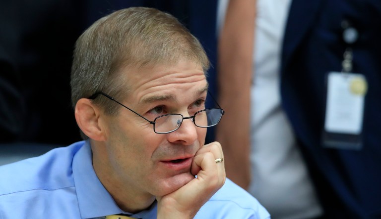 Rep. Jim Jordan, R-Ohio attends a joint hearing on oversight of FBI and Department of Justice actions surrounding the 2016 election, Capitol Hill, Washington, D.C., Thursday, July 12.