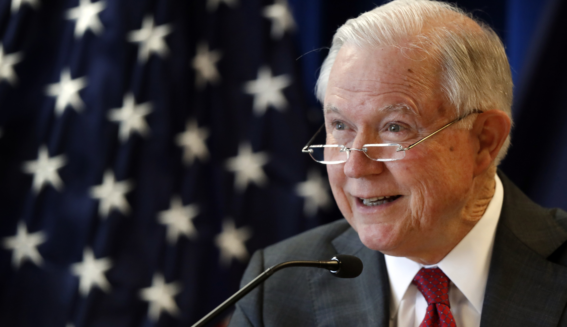 Jeff Sessions chuckles, repeats ‘lock her up’ during chant: WATCH