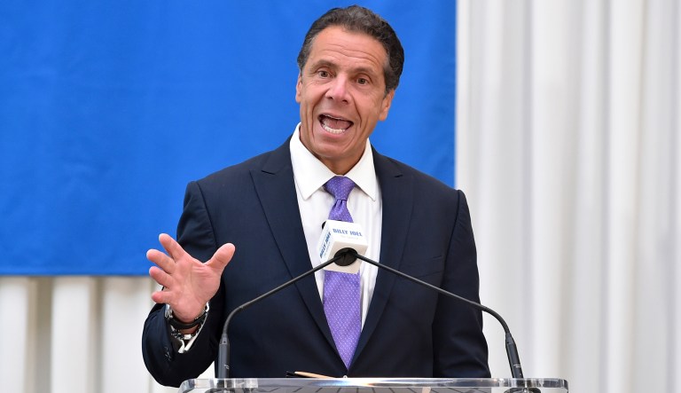 New York Governor Andrew Cuomo speaks at a press conference to celebrate Billy Joel's 100th lifetime concert at Madison Square Garden on Wednesday, July 18, 2018 in New York.