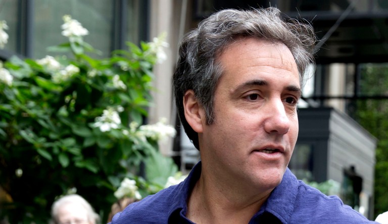 Michael Cohen, formerly a lawyer for President Trump, leaves his hotel in New York.