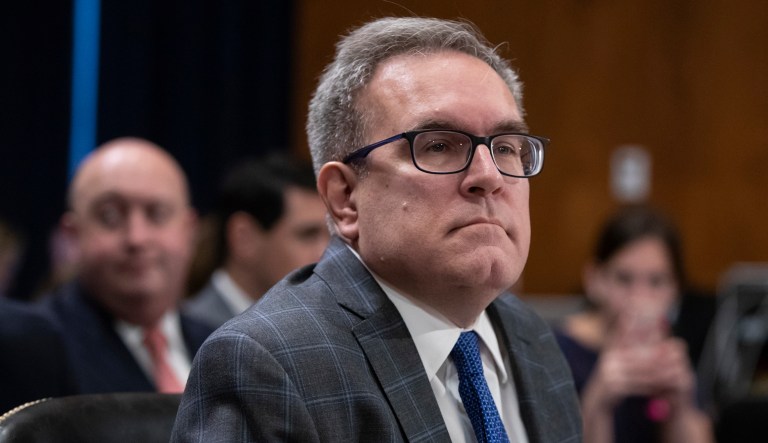 Andrew Wheeler, acting administrator of the Environmental Protection Agency, appears before the Senate Environment and Public Works Committee on Capitol Hill in Washington, Wednesday, Aug. 1, 2018. 