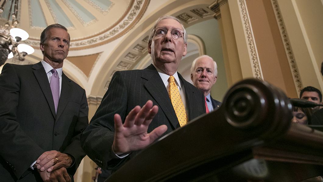 Mitch McConnell, denouncing allegations, pledges: ‘We’ll be voting this week’ on Kavanaugh nomination