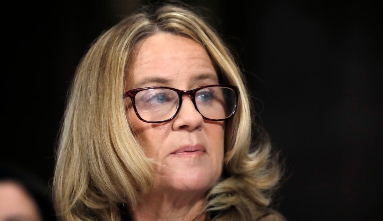 Christine Blasey Ford testifies before the Senate Judiciary Committee on Capitol Hill in Washington, D.C.