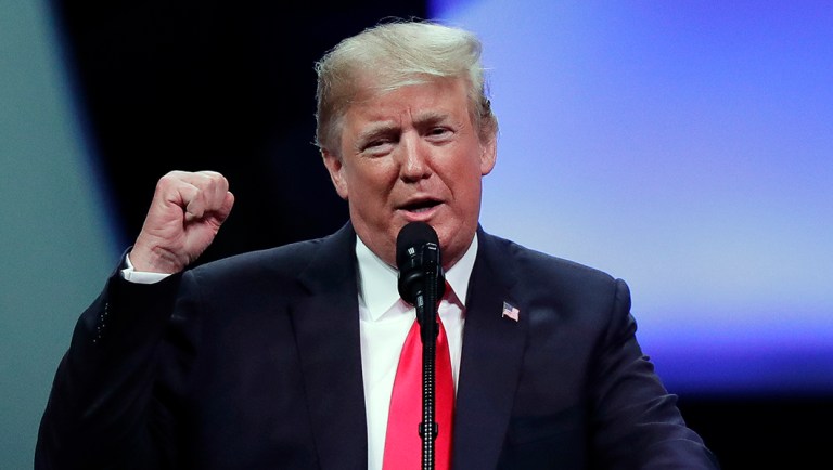President Trump addresses the International Association of Chiefs of Police.