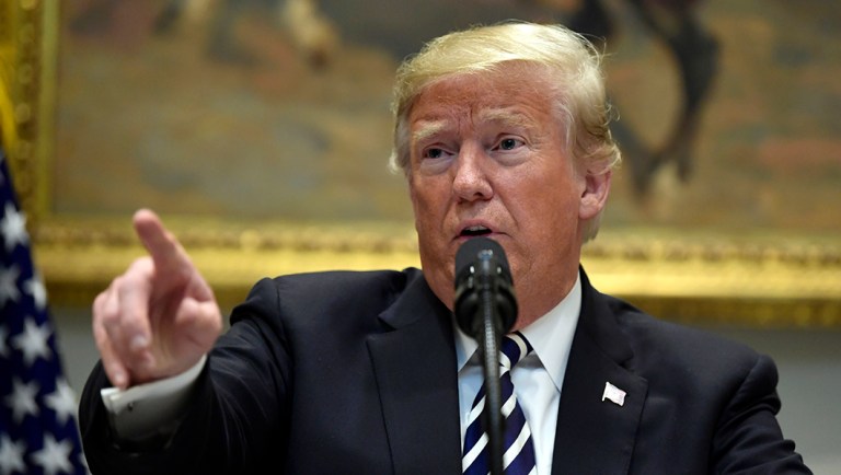 President Trump talks about immigration and border security from the Roosevelt Room of the White House.