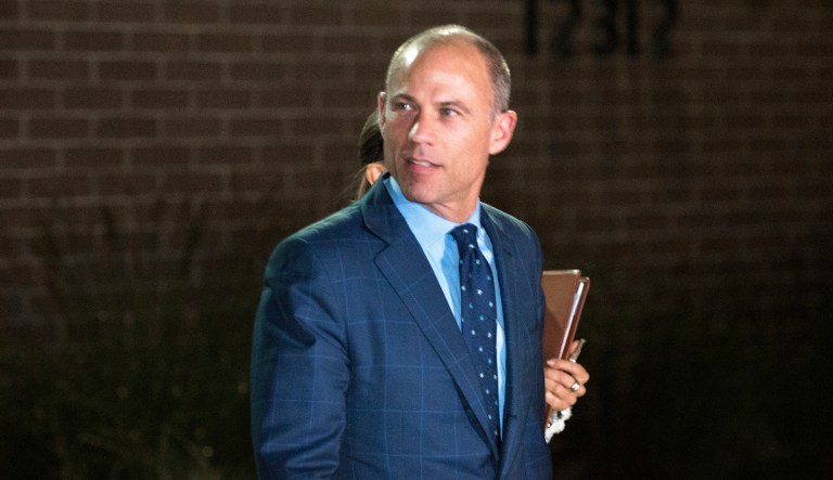 Michael Avenatti leaves the Los Angeles Police Department's Pacific Division after being released from police custody following his arrest on a felony domestic violence charge, Wednesday, Nov. 14, 2018, in Los Angeles.
