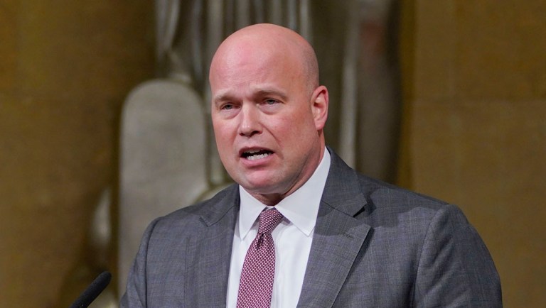 Acting Attorney General Matthew Whitaker speaks at the Dept. of Justice's Annual Veterans Appreciation Day Ceremony.