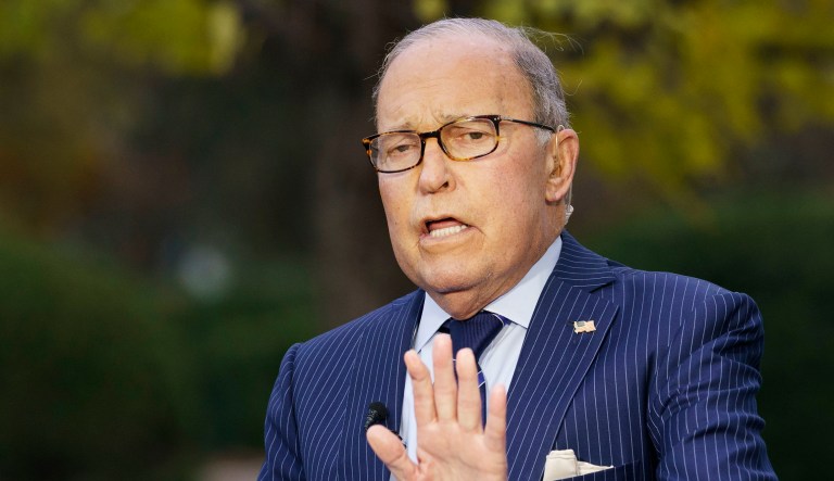 White House chief economic adviser Larry Kudlow speaks.