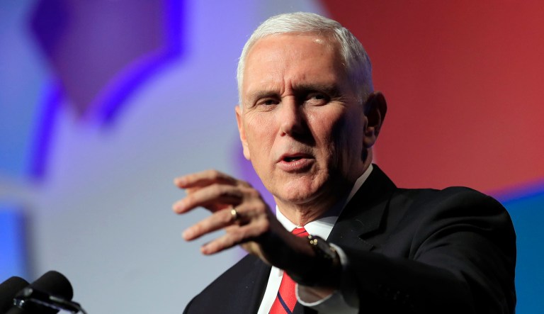 Vice President Mike Pence speaks at the Hidden Heroes 3rd Annual National Convening at the Capital Hilton in Washington, Monday, Nov. 26, 2018.