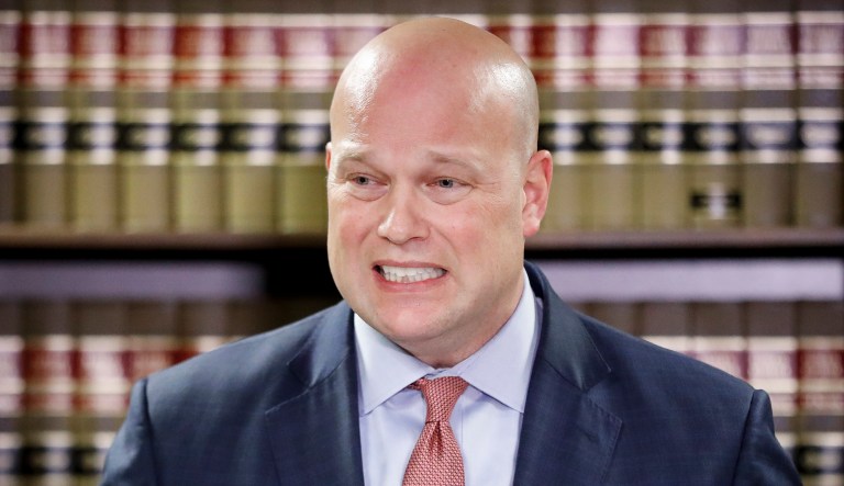 Acting Attorney General Matthew Whitaker speaks during a news conference, Friday, Nov. 30, 2018, in Cincinnati.