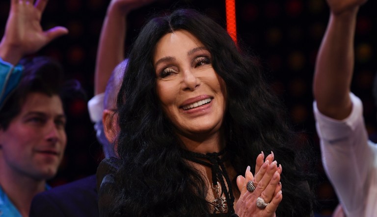 Cher appears during a performance.