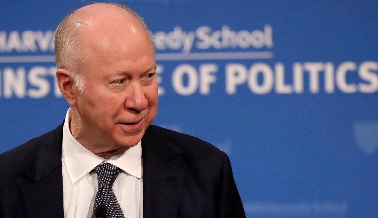 David Gergen, professor of public service and director of the Center for Public Leadership, at the Harvard Kennedy School,Kennedy School's Institute of Politics at Harvard University, Thursday, Dec. 6, 2018. 